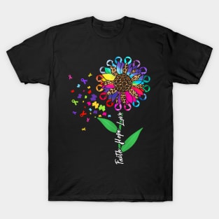 All Cancer Matters Awareness All Ribbons Support T-Shirt